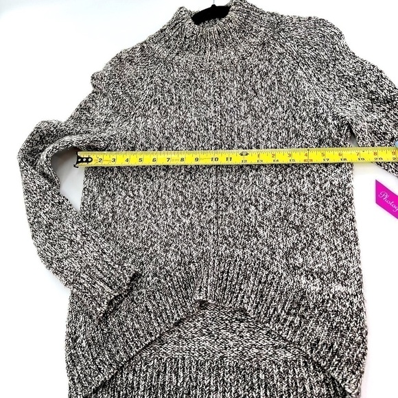 a.n.a Womens Sweater Gray Pullover Long Sleeve Knit Turtleneck Hi-Low Hem Size S - Picture 9 of 11